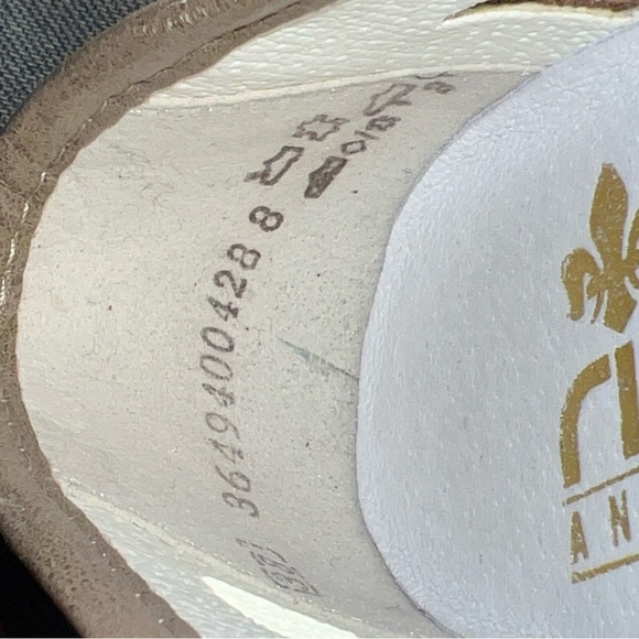 Reiker Shoes Doris 85 Loafers Flats Comfort Gray Leather Cutouts Size 7/EU 38 - Picture 11 of 11